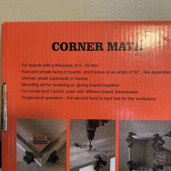 Corner Mate 90 Degree Angle Clamps 5-22mm (4 PC Set)-Frame holder -Wood- NIB - Picture 5 of 7